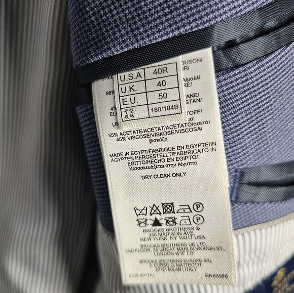 Mens Brooks Brothers 40R Explorer Fitzgerald Fit Blazer - Picture 4 of 11